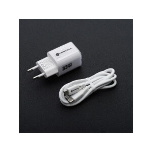 67abcd97a0a790b0acb73cda1b56a0fb_original ŁADOWARKA SIECIOWA Forcell F-Energy GaN III VT-41 33 W 1x USB-C 1x USB-A PD 3.0 QC 4.0 BIAŁA