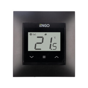 ENGO Controls E55-B - Regulator temperatury do ramki 55x55, 230V, czarny, Internetowy, Wi-Fi