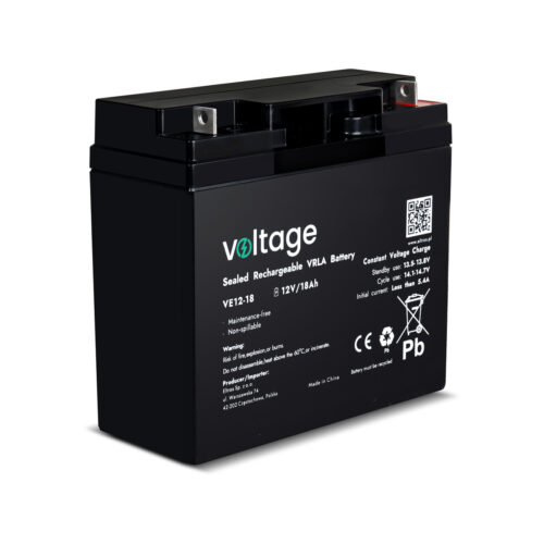 Akumulator AGM Voltage 12V 18Ah VE12-18 (Żywotność 6-9 lat)