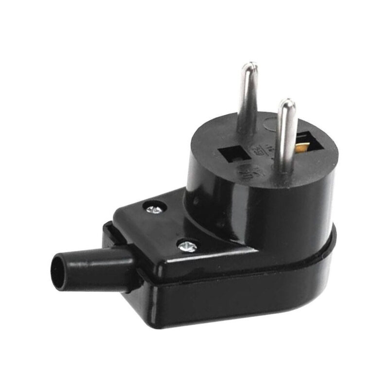 Wtyczka kątowa 220-05 16A 250V IP20 CZARNA VIPLAST 220-05