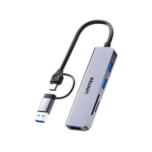 Unitek Hub 5w1 USB-A/C 5 Gbps z czytnikiem kart SD i micro SD