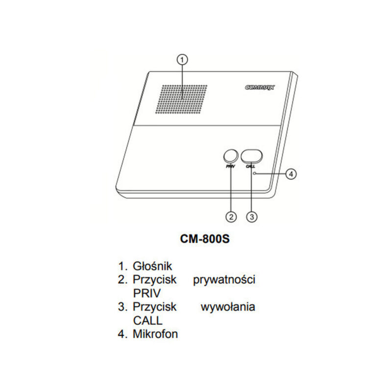 Interkom głośnomówiący COMMAX podrzędny CM-800S do CM-810