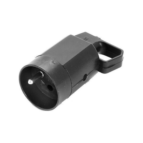 Gniazdo 315-05 z uchem z uziemieniem 2P+Z 16A  250V IP20 CZARNA VIPLAST 315-05