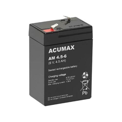 Akumulator AGM ACUMAX serii AM 6V 4,5Ah