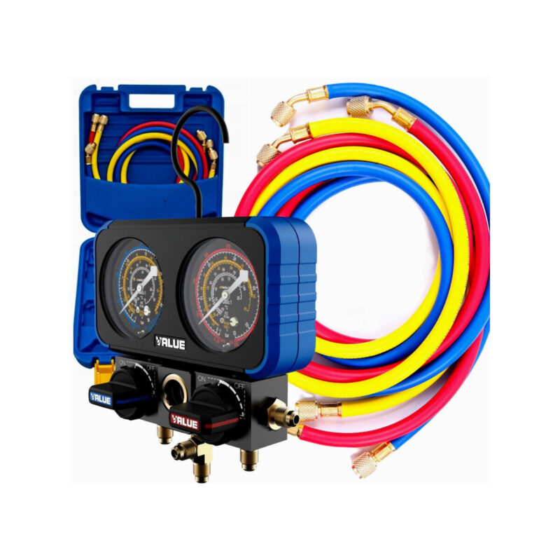 Zestaw podwójnych manometrów analogowych Value VRM2-B-0801