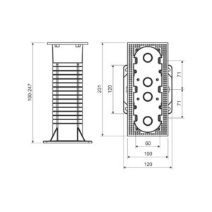 Puszka elektroinstalacyjne wielokrotna do systemów docieplających KOPOS KEZ-3_KB