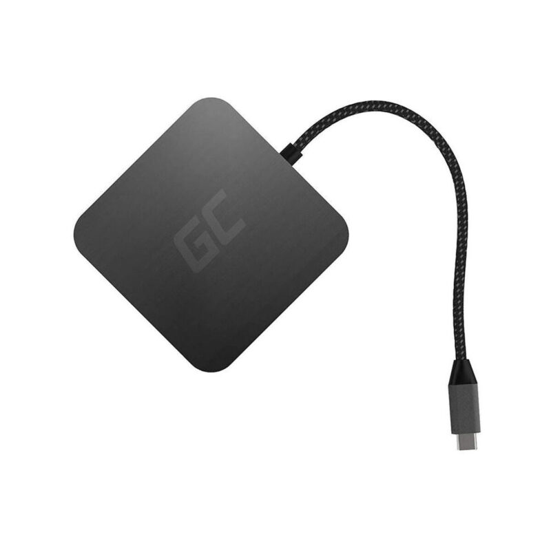 Hub USB 6w1 Green Cell USB-C AK61