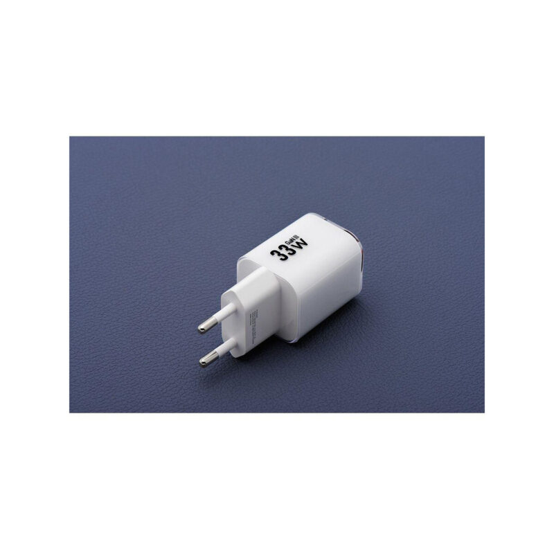 6c71b4a183bd4668ebe1a4bce5641f39_original ŁADOWARKA SIECIOWA Forcell F-Energy GaN III VT-41 33 W 1x USB-C 1x USB-A PD 3.0 QC 4.0 BIAŁA
