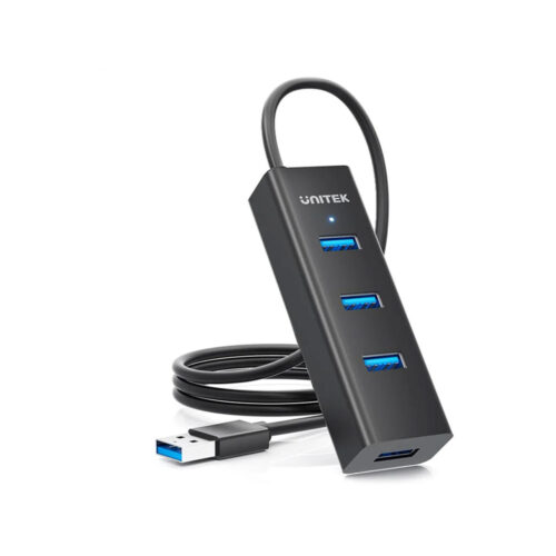 Aktywny hub USB Unitek 4w1 5Gbps z zasilaniem przez USB-C