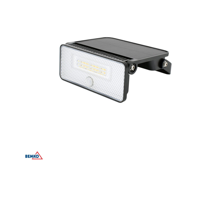 Naświetlacz SOLARNY LED SOLEN 5W 500LM 4000K IP65 czarny cz. pir