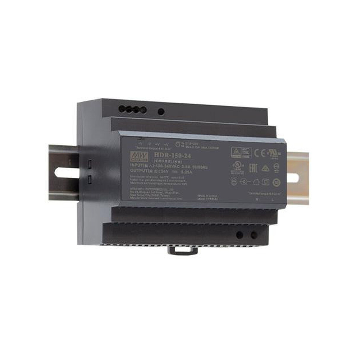 ZASILACZ IMPULSOWY NA SZYNĘ DIN MEAN WELL HDR-150-12 12V/150W/11.3A