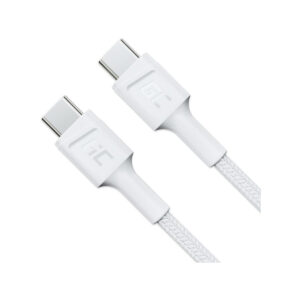 KABEL USB-C / USB-C Green Cell POWERSTREAM 200cm BIAŁY PD 60W ULTRA CHARGE QUICK CHARGE 3.0 KABGC29W