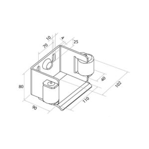 Pakiet wózków jezdnych PSG 60.00P.80.19 do bram przesuwnych do szyny 80x80x5 mm