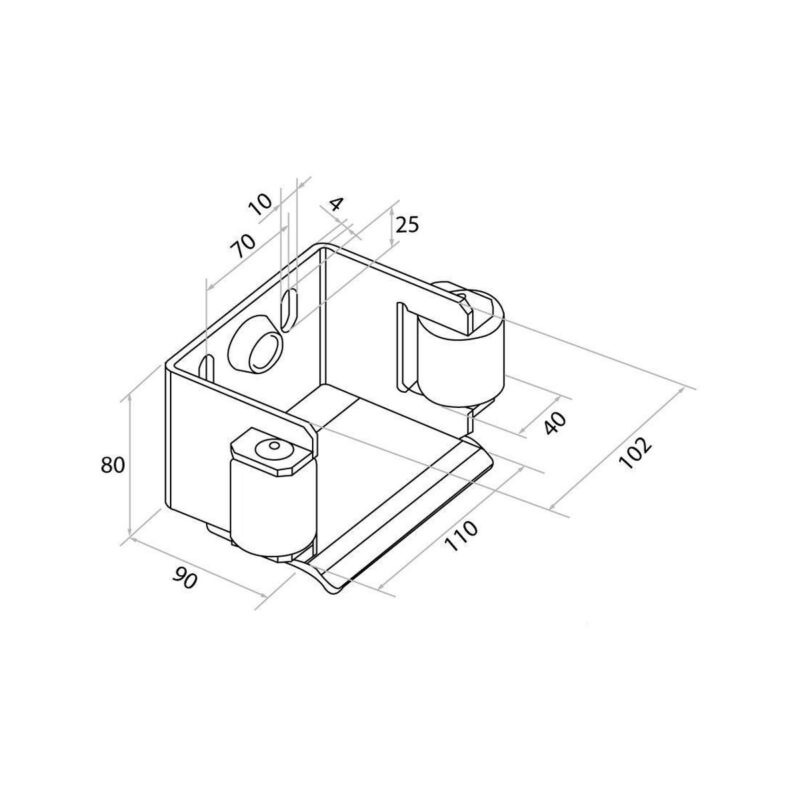 Pakiet wózków jezdnych PSG 60.00P.80.19 do bram przesuwnych do szyny 80x80x5 mm