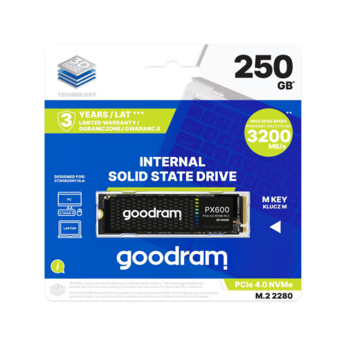 GOODRAM Dysk SSD PX600 250GB M.2 PCIe 4x4 NVMe 2280