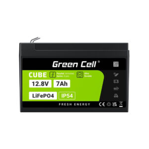 AKUMULATOR LITOWO-ŻELAZOWO-FOSFORANOWY LiFePO4 Green Cell Cube 12.8V 7Ah LFPGC12V7AH