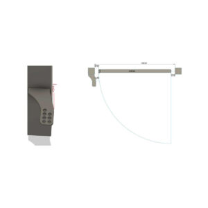 Uchwyty MOD.80/12/16 na słupek do napędów z otworami 12mm: CAME, FAAC, Genius, Proxima itd.