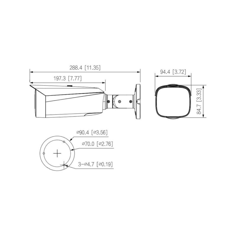 Kamera IP DAHUA IPC-HFW3649T1-AS-PV-0280B-PRO-BLACK