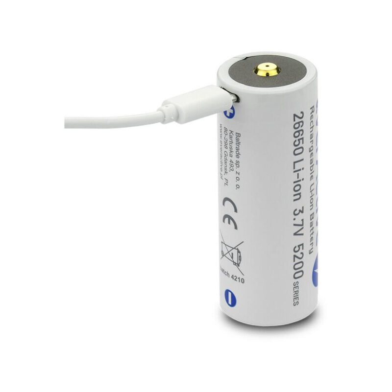Akumulator 26650 Li-Ion 3,7V everActive 5200mAh micro USB (1 szt.) z zabezpieczeniem