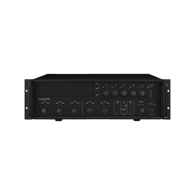 5-strefowy wzmacniacz miksujący PA, mono, 120W PA-1120 MONACOR