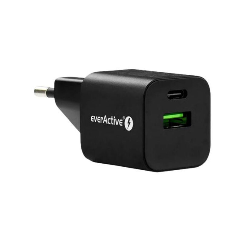 ŁADOWARKA SIECIOWA everActive GaN SC-390QB 30W 1xUSB-C 1xUSB-A PD PPS