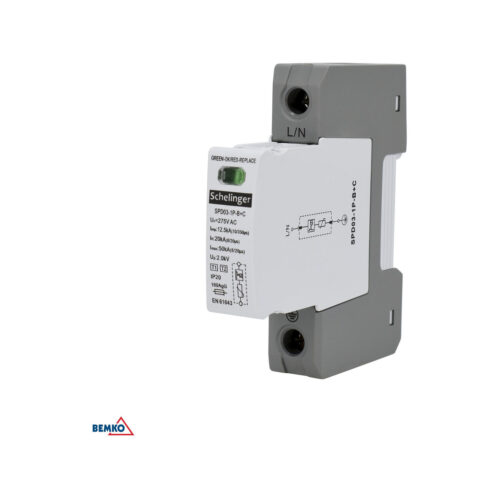 Ogranicznik przepięć 1P 20kA(8/20) KLASA T2 (C) SCHELINGER