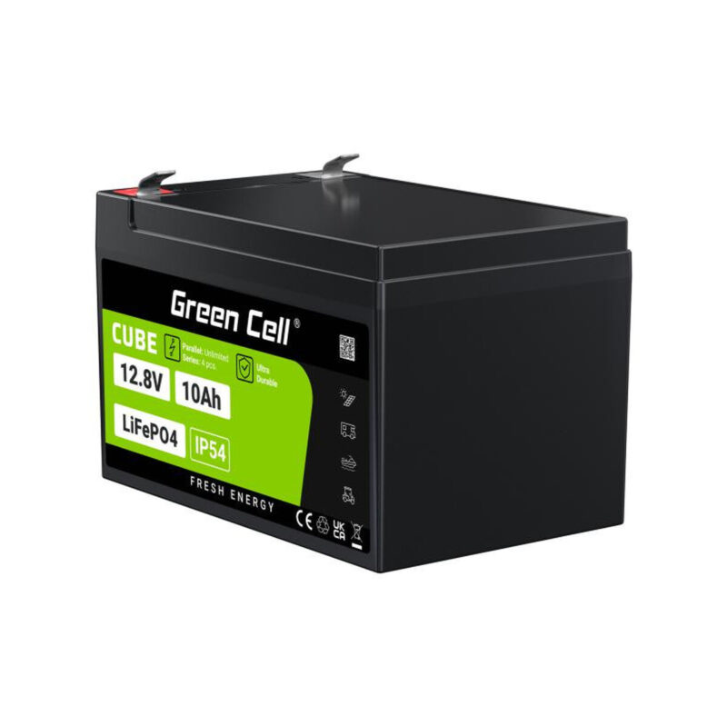 AKUMULATOR LITOWO-ŻELAZOWO-FOSFORANOWY LiFePO4 Green Cell Cube 12.8V 10Ah LFPGC12V10AH