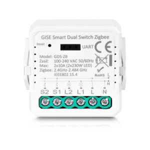 GISE Smart Podwójny moduł przekaźnikowy Zigbee | Tuya | GDS-ZB