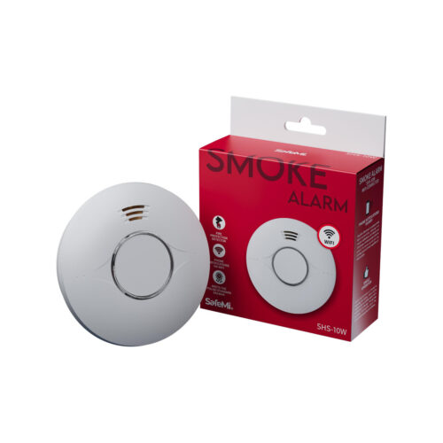 SAFEMI Czujnik dymu - WiFi - Wbudowana bateria 10 lat, Gwarancja 3 lata