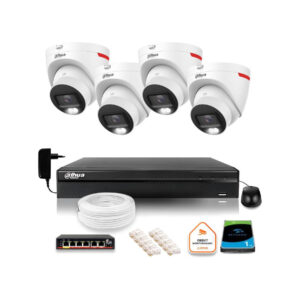 Zestaw monitoringu IP Dahua 8mpx 4K 4 kamery IPC-HFW2849S-S-IL z dyskiem