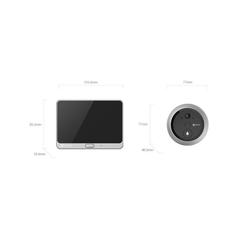 Wizjer do drzwi Ezviz CP4 2MP Wi-Fi srebrny