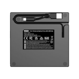 Unitek Nagrywarka zewnętrzna DVD/CD, Hub USB 5Gbps, czytnik kart SD T1037A01