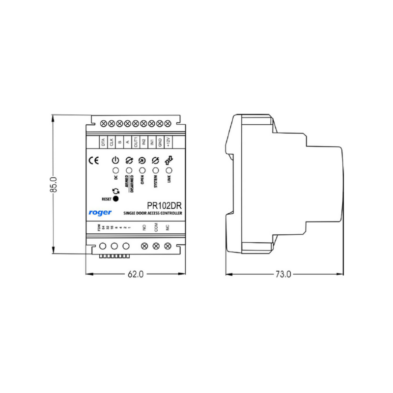 7251_2 Kontroler dostępu ROGER PR102DR