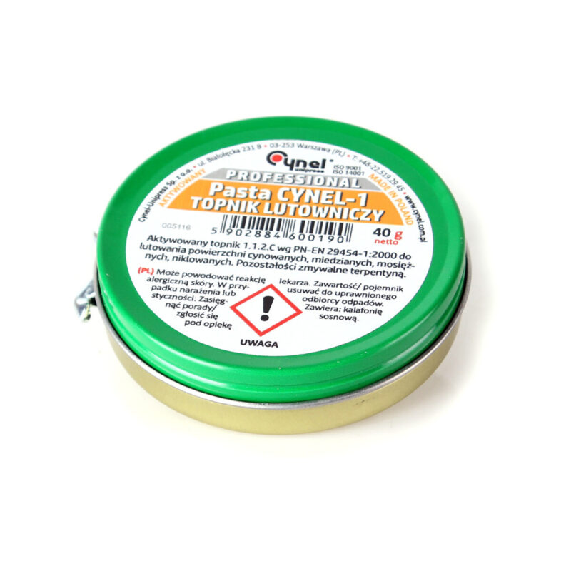PASTA LUTOWNICZA CYNEL-1 40G DO LUTOWANIA MIĘKKIEGO