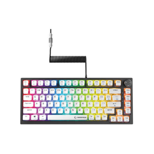 Klawiatura przewodowa Rampage Zenith Pro 8000Hz, Hall Effect, RGB, Gateron KS-20, czarna