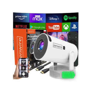 Mini Projektor Android Wifi Rzutnik Full HD Bluetooth z Baterią Zenwire K400