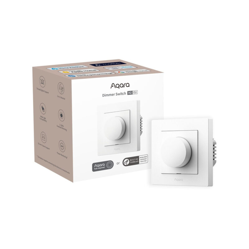 Aqara Dimmer Switch H2 EU Biały Ściemniacz światła z pokrętłem KD-R01D