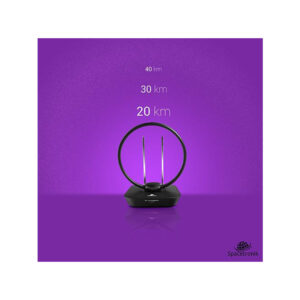 Antena pokojowa DVB-T2 Spacetronik Locus TV zasilacz 45dB