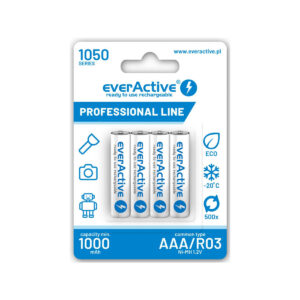 Akumulatorki AAA / R03 Ni-MH everActive 1050mAh Proffesional Line (box 4 szt.)