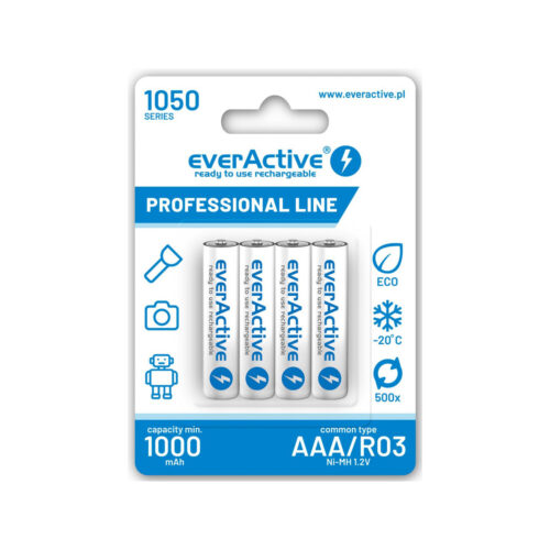 Akumulatorki AAA / R03 Ni-MH everActive 1050mAh Proffesional Line (box 4 szt.)