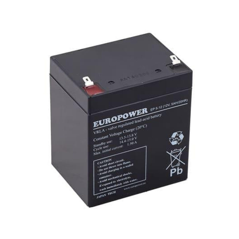 Akumulator AGM EUROPOWER serii EP 12V 5Ah T1 (Żywotność 6-9 lat)