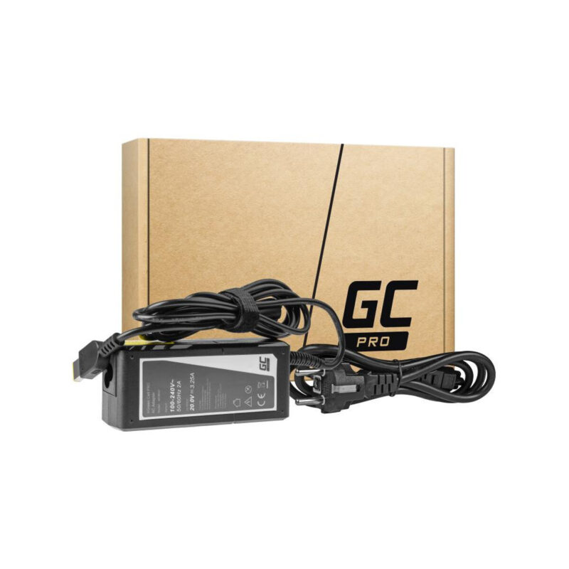 ZASILACZ ŁADOWARKA DO LAPTOPA LENOVO Green Cell PRO AD38AP 20V 3,25A 65W Slim Tip