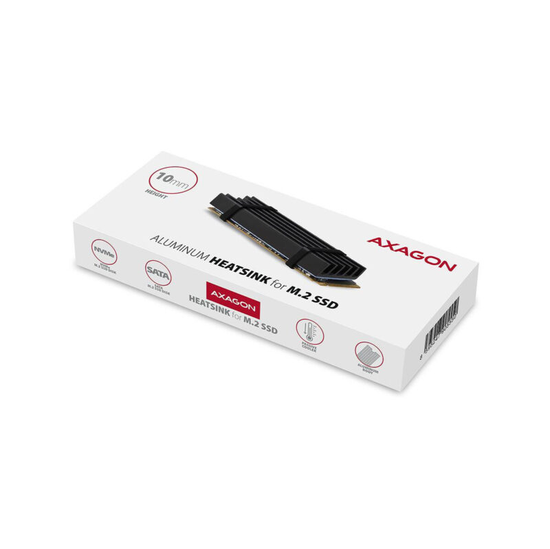 Radiator do dysków Axagon CLR-M2L10 M.2 SSD 10mm