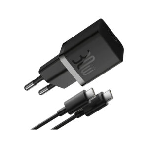 Ładowarka sieciowa Baseus GaN 5 Fast Charger Mini P10110902113-00 30 W USB-C PD 3.0 QC 3.0 + kabel