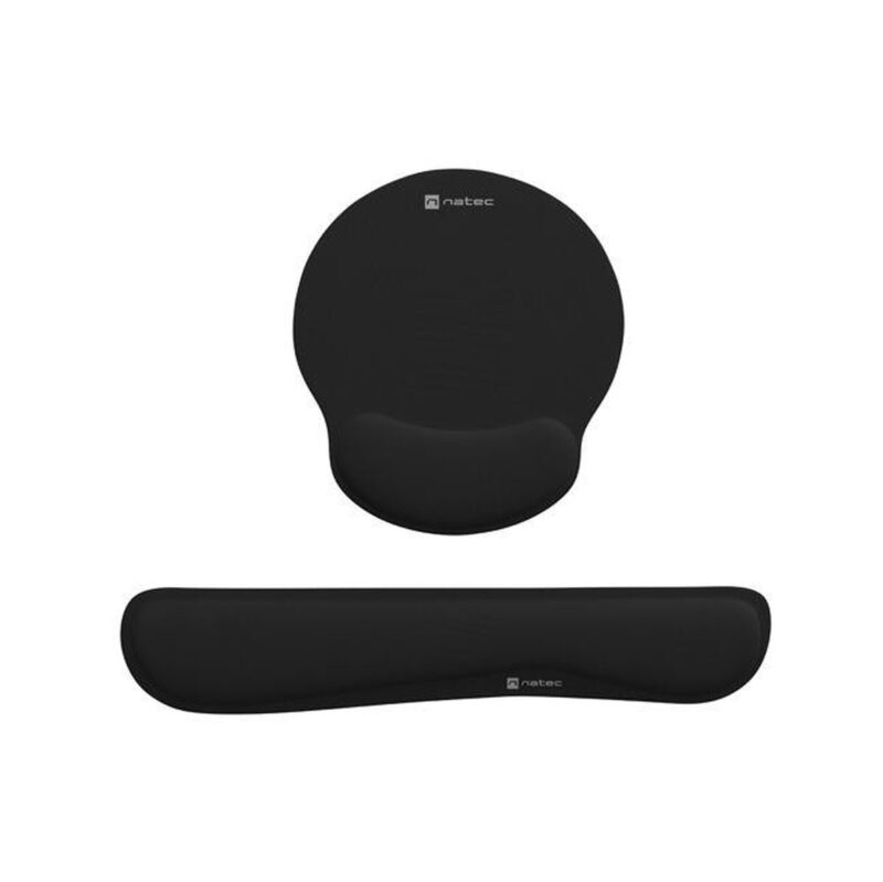 Podkładka pod mysz i nadgarstek Natec Chipmunk 2w1 zestaw ergonomiczny czarny