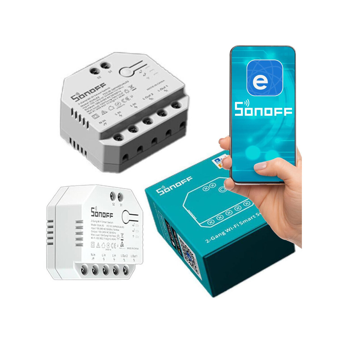 Inteligentny przełącznik Sonoff Dual R3 Lite 2-kanałowy roletowy 10A WiFi