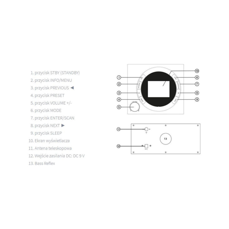Radio Ferguson Regent DAB+ 151 / Bluetooth (Czarny)
