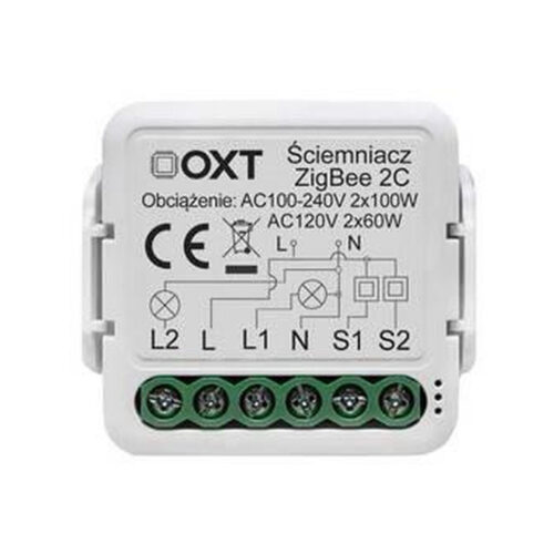 Moduł OXT mini ściemniacz 2 obwody ZigBee TUYA T266