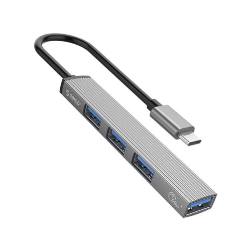 Orico Hub USB-C, USB-A 5Gbps, 3*USB-A 2.0, aluminiowy