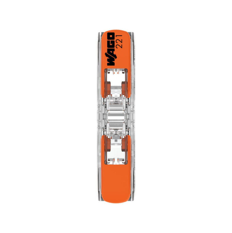 Szybkozłączka przelotowa uniwersalna LINKA/DRUT 2x 0,2-4mm2 WAGO 221-2411 (Paczka 60szt.)